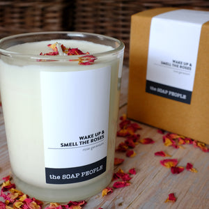 WAKE UP & SMELL THE ROSES MASSAGE CANDLE